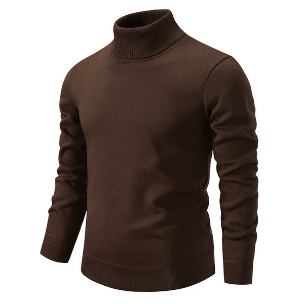 Jersey de cuello alto para hombre, tejido suave y cálido. Imprescindible en tu colección de moda de invierno.
