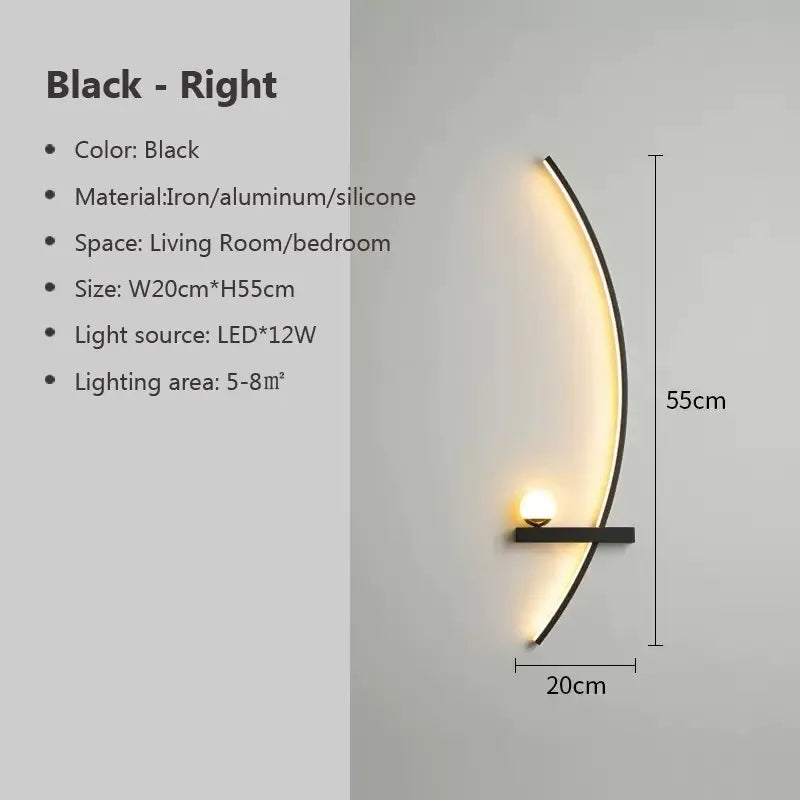 Aplique de pared LED de diseño moderno. Iluminación ascendente y descendente para crear ambiente cálido y elegante.