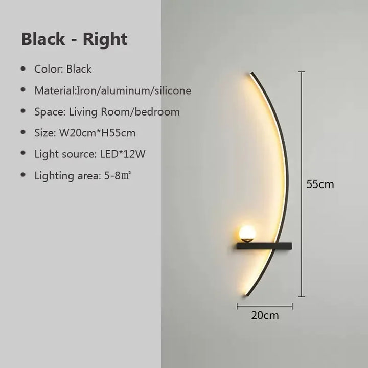 Aplique de pared LED de diseño moderno. Iluminación ascendente y descendente para crear ambiente cálido y elegante.