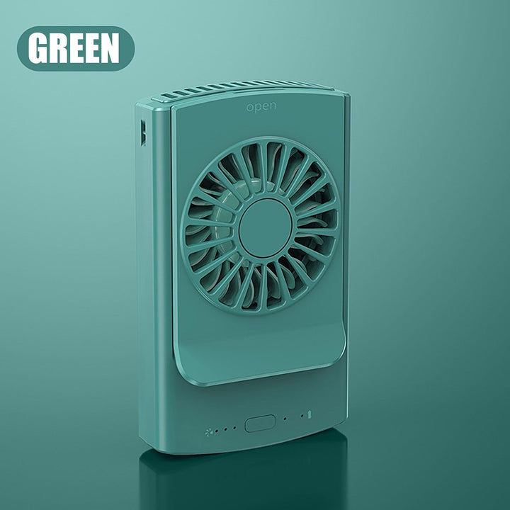 Ventilador de cintura portátil, ligero y personal, para un frescor rápido y alivio del calor del verano sin manos.