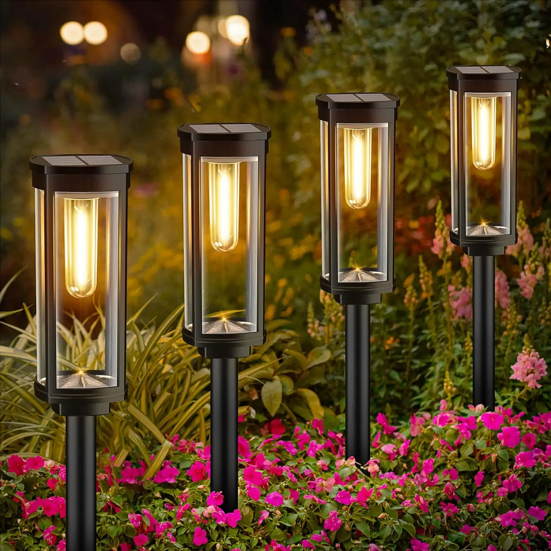 Luces solares LED para jardín, iluminación exterior inalámbrica y eficiente para tu terraza.