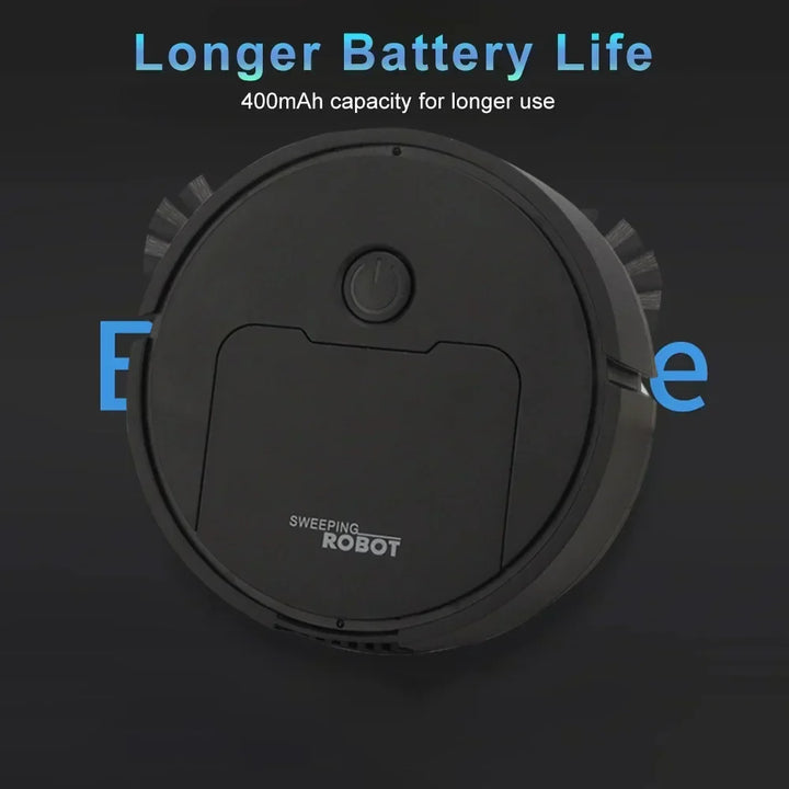 Robot aspirador automático 3 en 1 para una limpieza profunda y diaria del hogar. Aspira, barre y friega eficientemente.