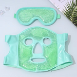Verde con máscara para los ojos