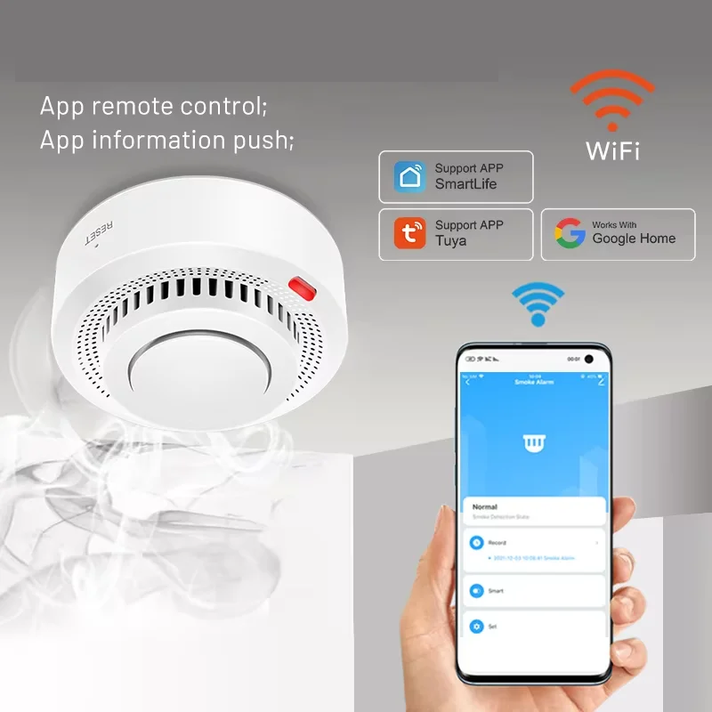 Alarma inteligente SafeSense WiFi para el hogar, fácil de integrar en tu sistema Smart Home.