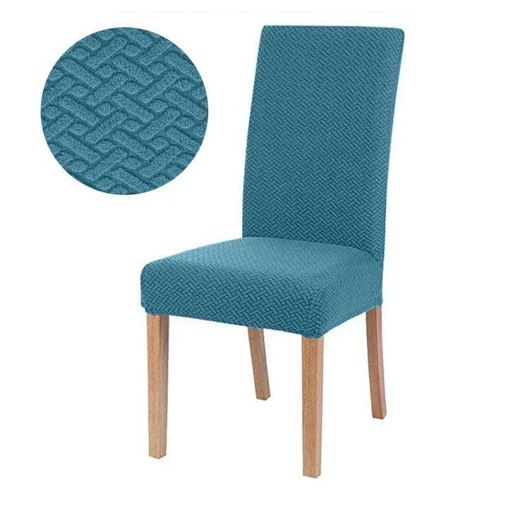 Renovación silla: funda elástica jacquard, cambia el look de tu comedor al instante.
