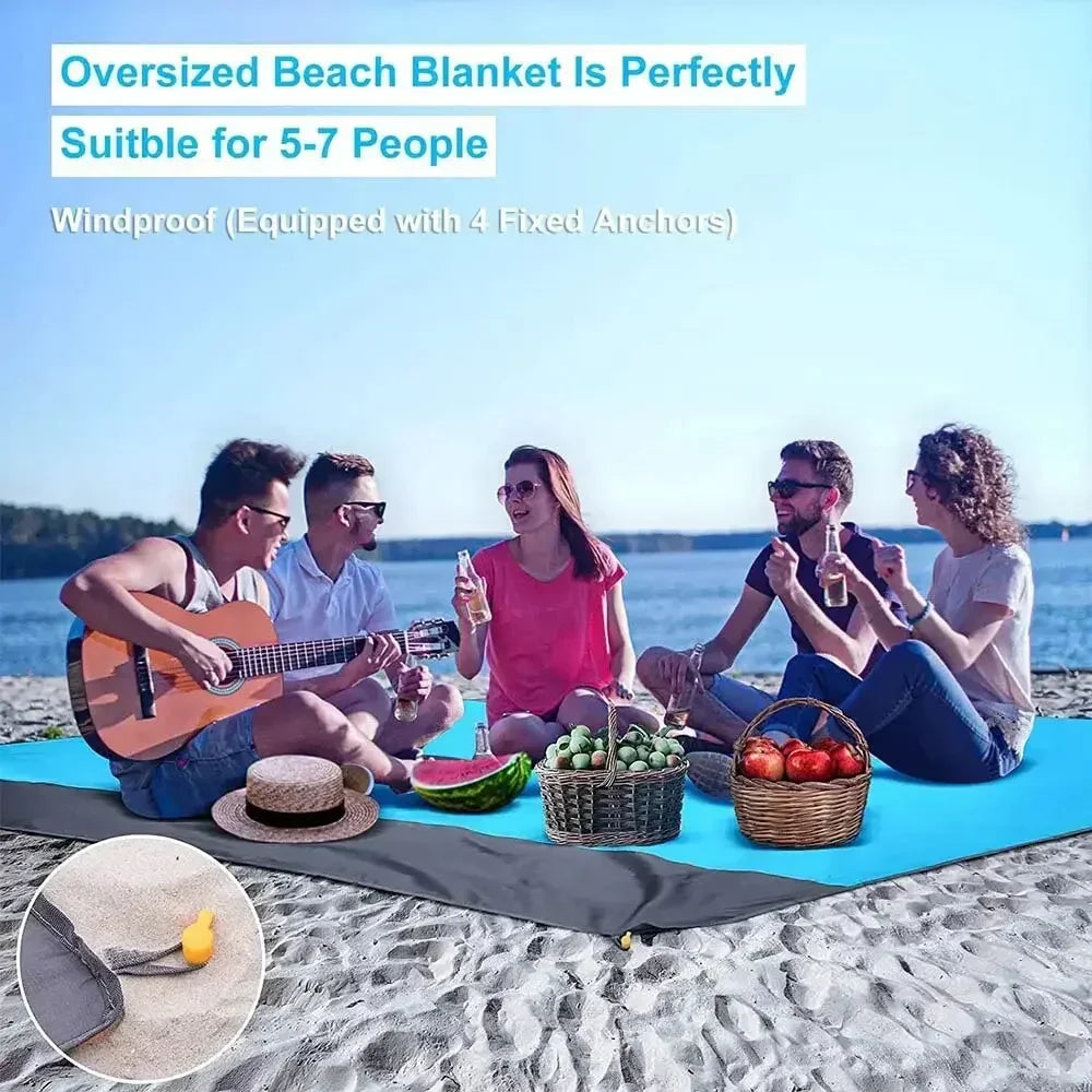 Manta de exterior impermeable y anti-arena para camping, senderismo, picnic o playa. Grande y portátil para toda aventura.