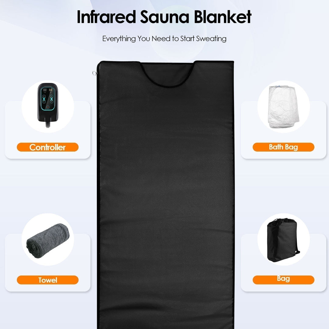 Manta de sauna infrarroja para adelgazar, desintoxicar y relajar. Tu spa en casa para bienestar y terapia de calor.