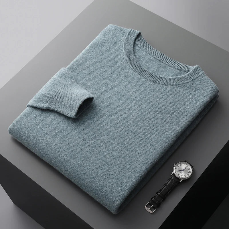 Suéter de punto trenzado para hombre, cálido y elegante, ideal para otoño invierno.