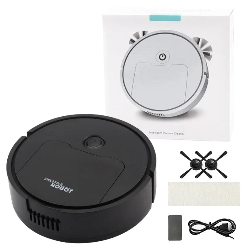 Robot de limpieza 3 en 1 con funciones de aspirado, barrido y fregado automático para todo tipo de suelos del hogar.