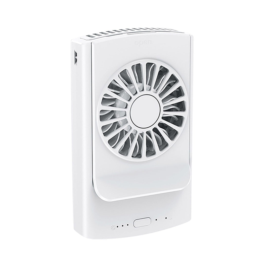 Ventilador sin aspas de cintura, seguro y portátil, ofrece aire fresco instantáneo para combatir el calor de verano.