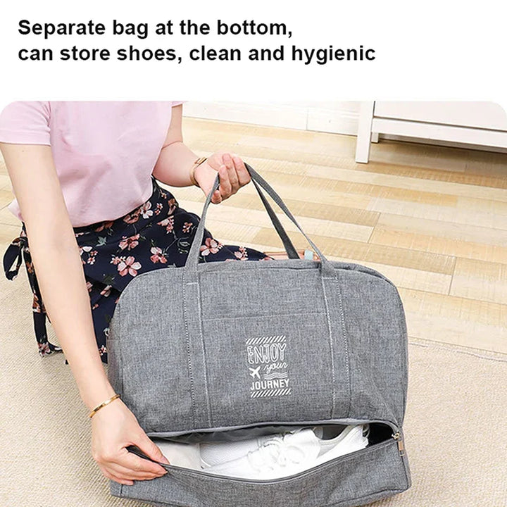 Bolsa de deporte plegable para mujer, resistente al agua, perfecta para gimnasio y actividades deportivas.