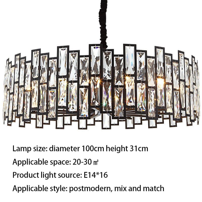 Lámpara de diseño colgante con cristales K9. Acento decorativo moderno para tu hogar.