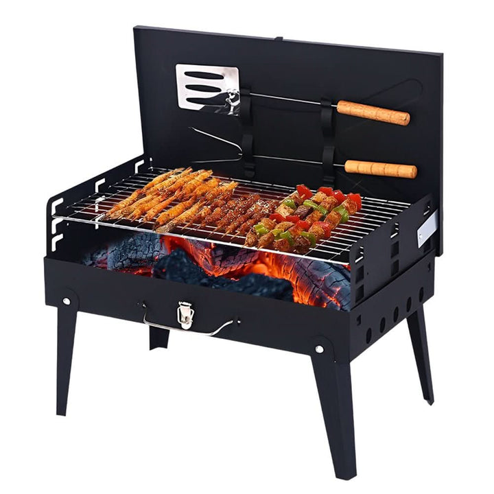Parrilla portátil plegable, diseño moderno y funcional para tus asados.