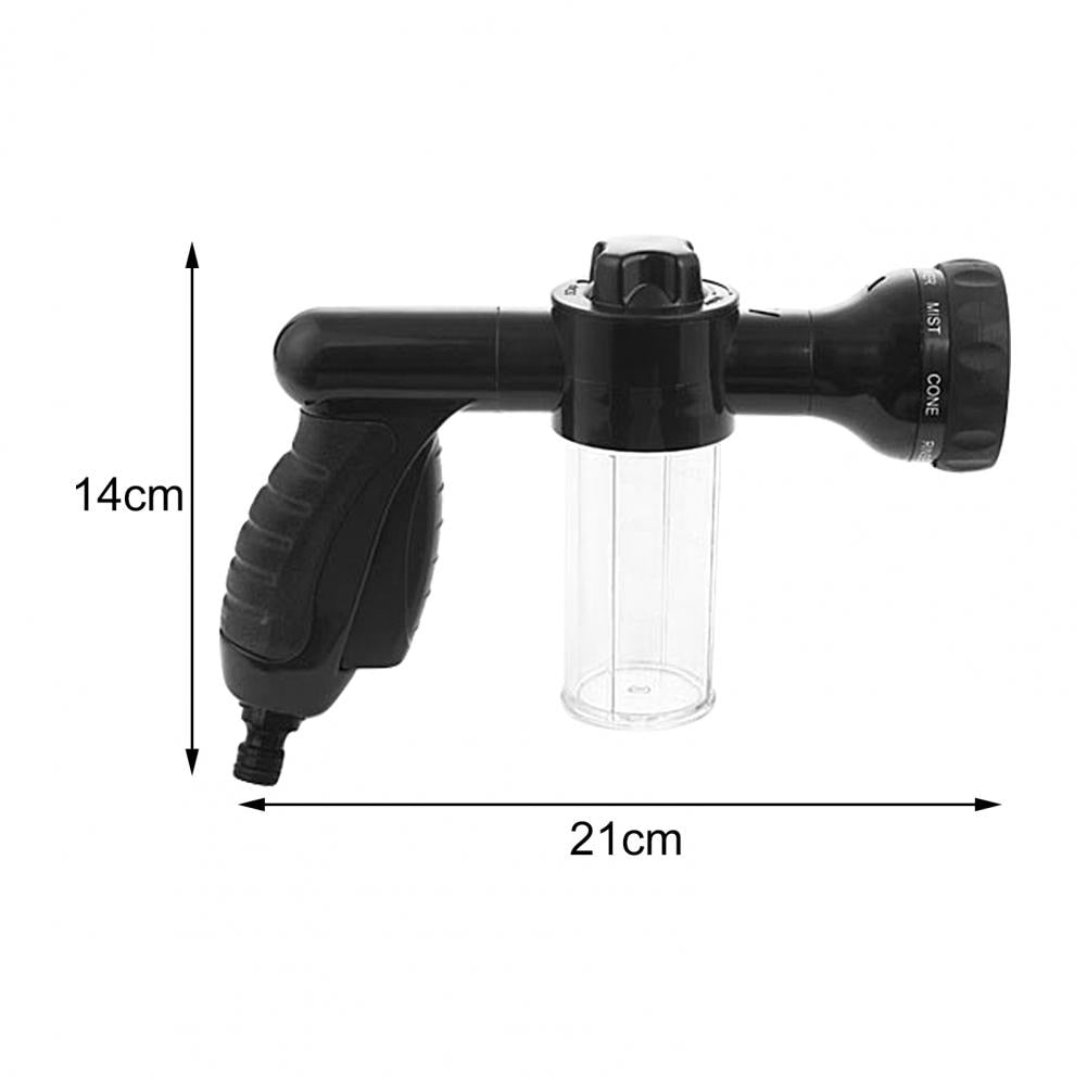 Potente pistola de limpieza a presión para jardín, hogar y automóvil. Herramienta de agua y jabón multifuncional.