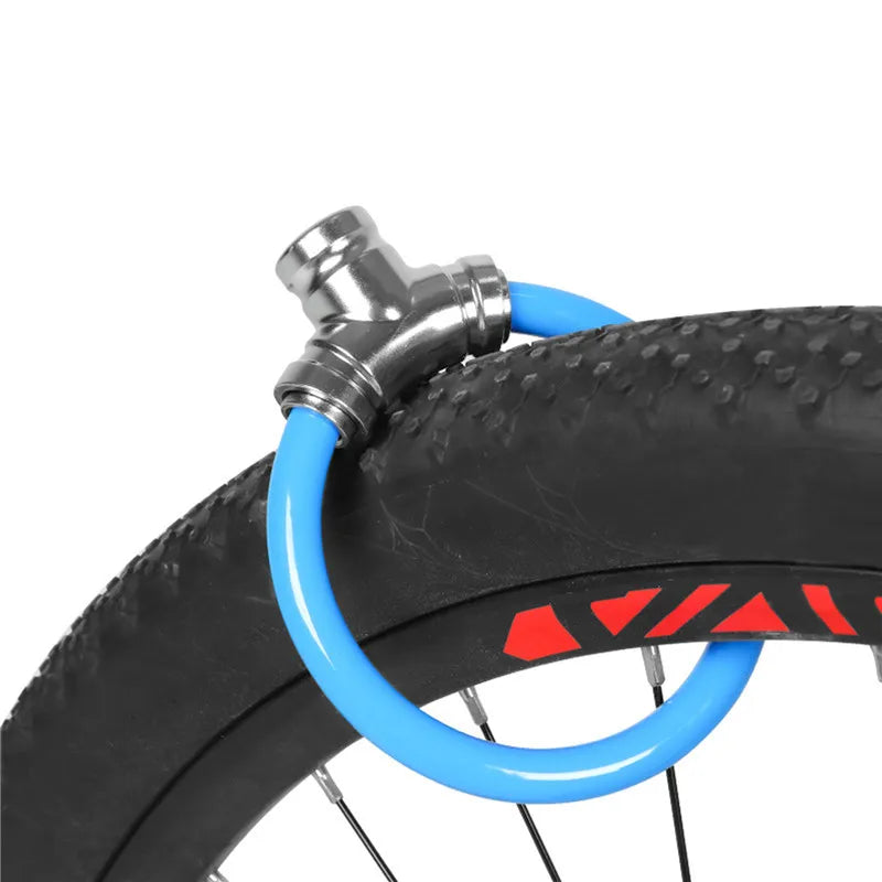 Candado de seguridad de acero, diseño antirrobo para bicicletas y scooters, ideal para transporte seguro.