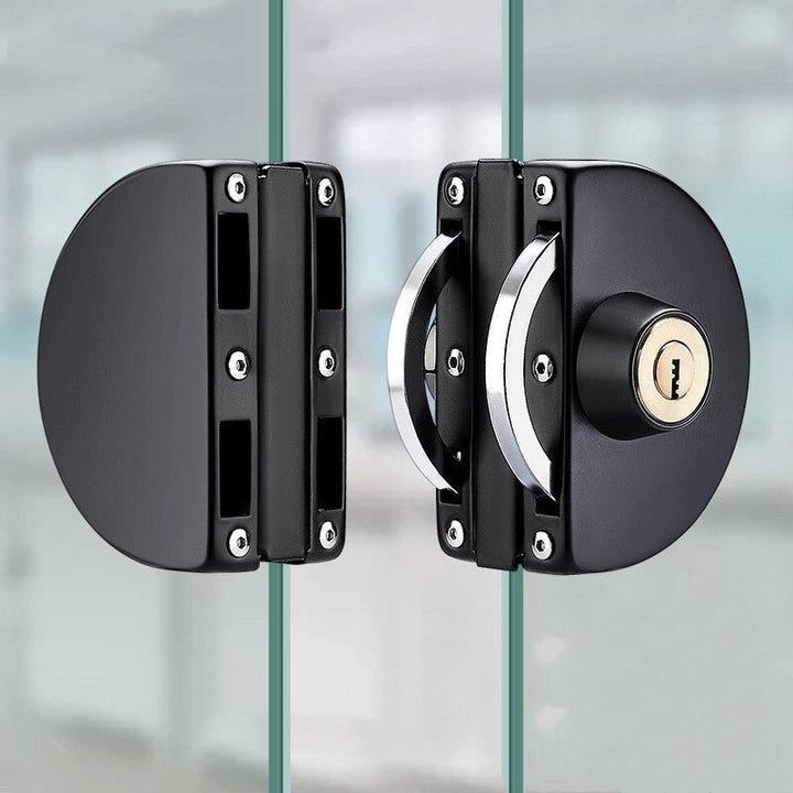 Conjunto de cerradura y herrajes de acero inoxidable para puerta de vidrio, máxima seguridad.