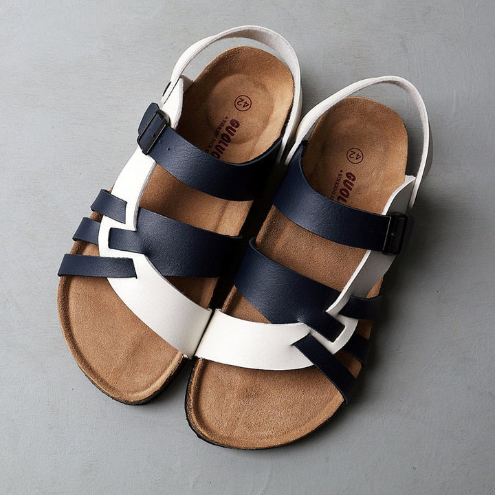 Sandalias de hombre ajustables y antideslizantes, ideales para verano, paseos o vacaciones. Calzado casual cómodo.