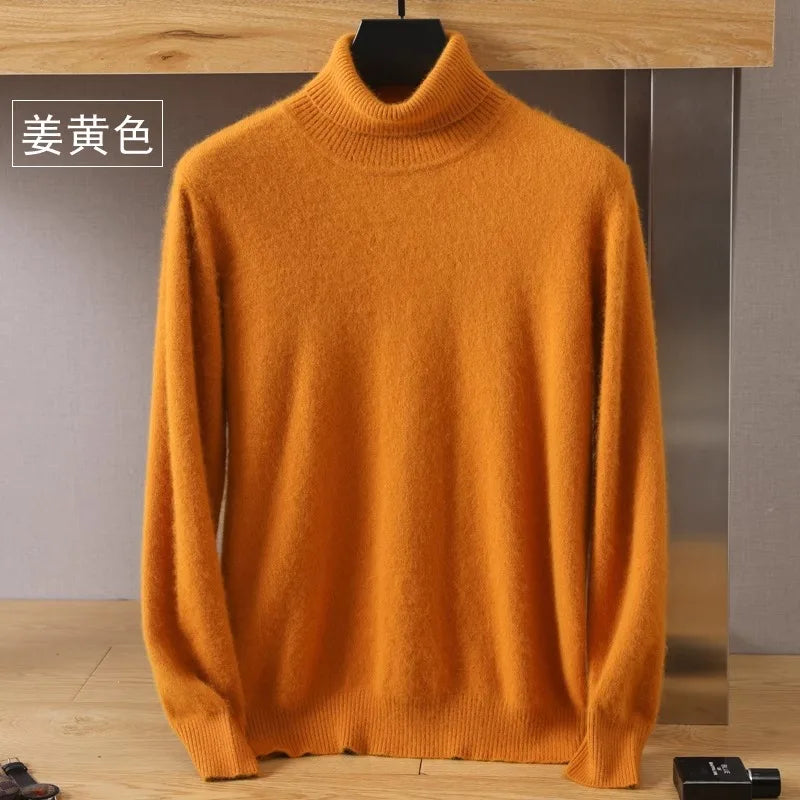 Pulóver de punto para hombre estilo japonés. Jersey cálido y elegante para moda masculina.