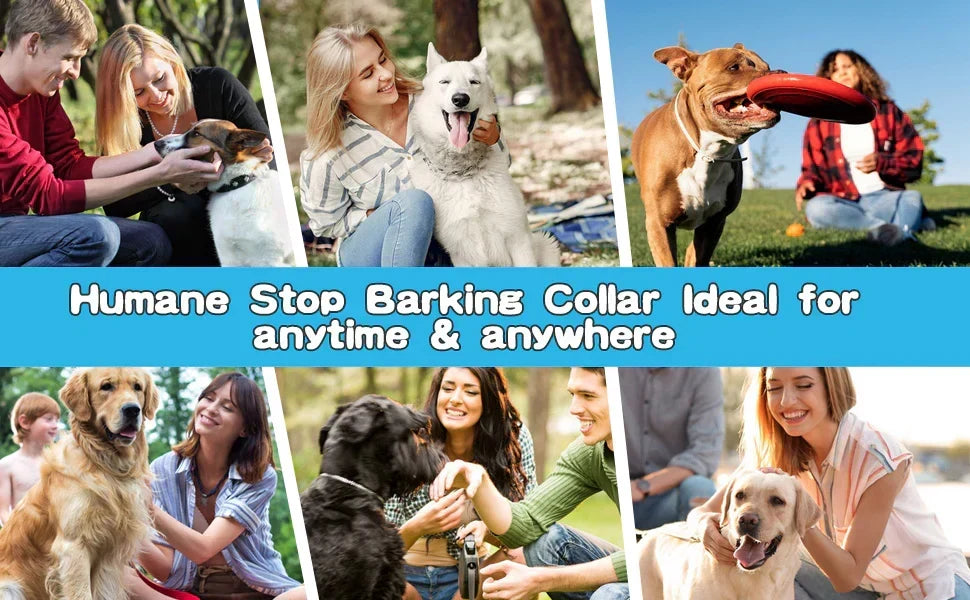 Collar antiladridos vibratorio, ideal para el adiestramiento de perros en casa o parque.