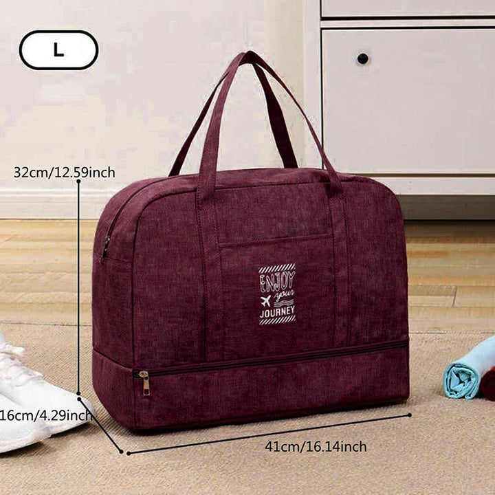 Bolsa de viaje plegable para mujer, equipaje cabina, gimnasio. Resistente al agua, fin de semana y deporte.