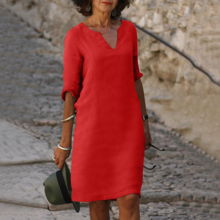 Vestido de verano elegante estilo Iris para mujer, perfecto para frescura y comodidad.
