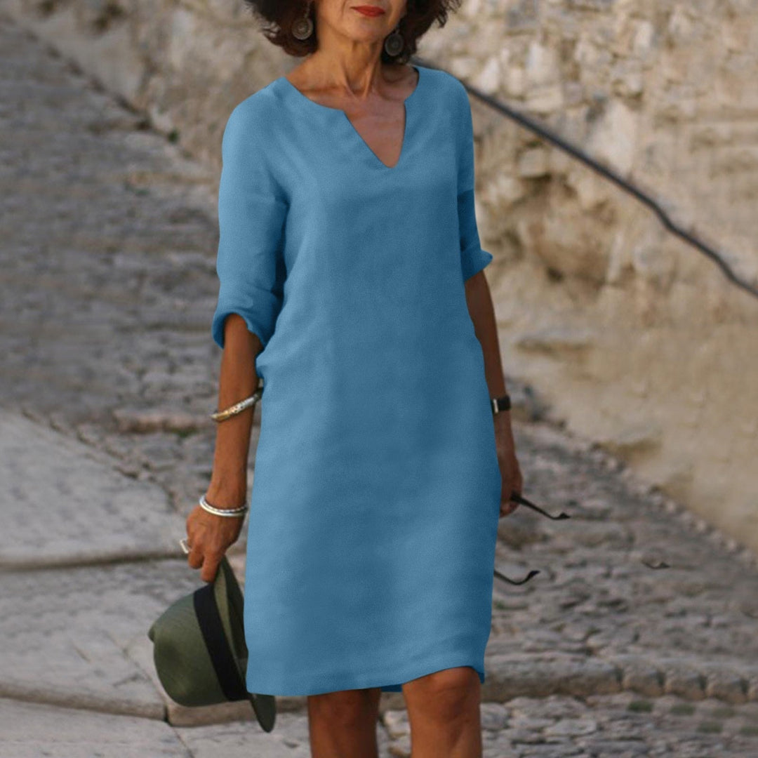 Vestido chic de verano estilo Iris para mujer, combinando frescura, comodidad y moda.