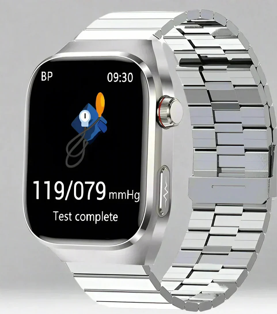 Reloj inteligente deportivo unisex para fitness, con monitor de glucosa y ECG. Mide tu actividad.