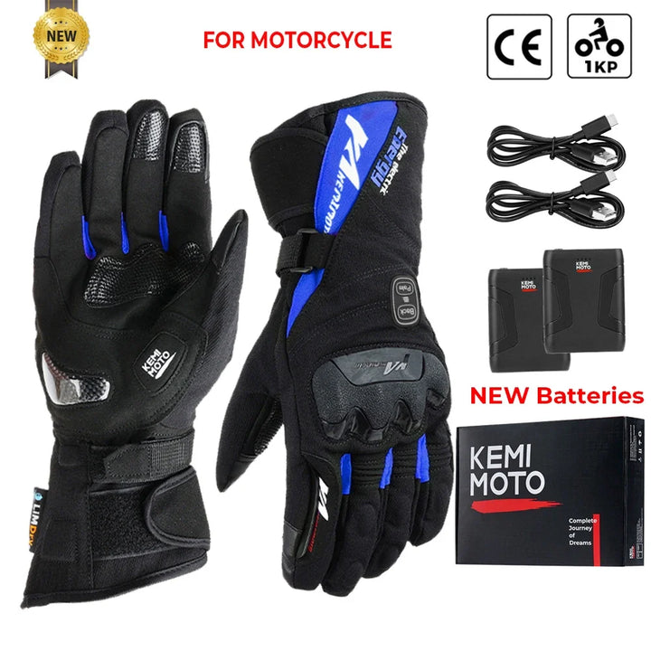 Conduce cómodo con guantes calefactables de moto, aptos para pantalla táctil.