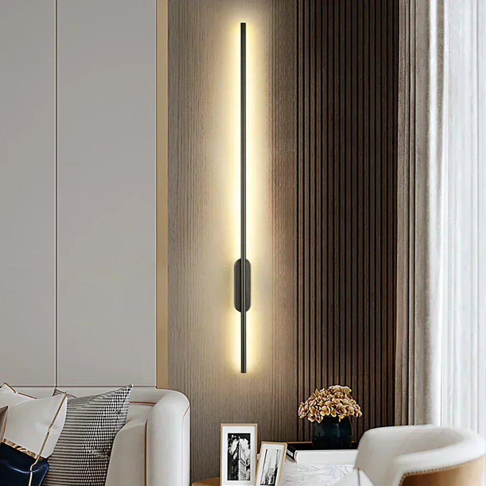 Lámpara de pared LED moderna nórdica, 60 cm, luz eficiente para decoración de hogar.
