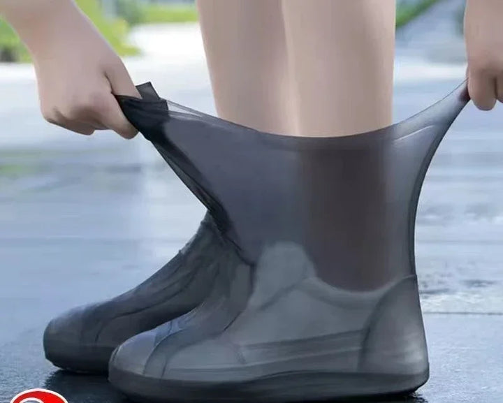 Cubrezapatos de silicona unisex impermeables y antideslizantes, reutilizables para protección de calzado en lluvia.