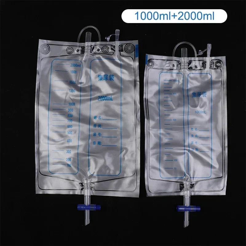 Colector de incontinencia urinaria de silicona para hombre, discreto bajo la ropa.