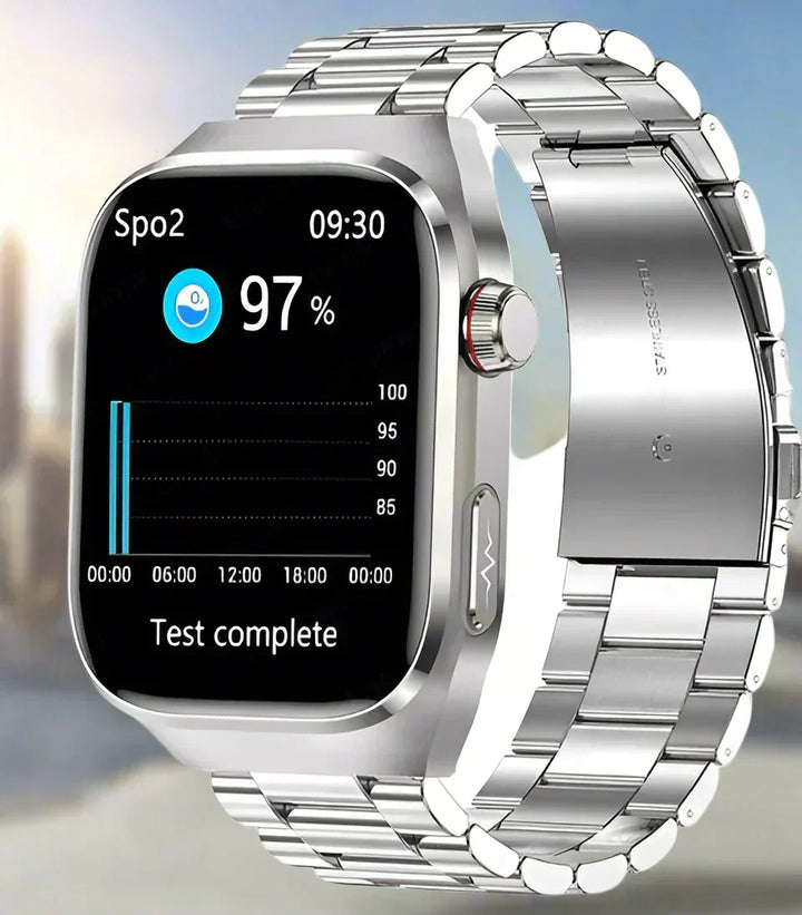 Pulsera de actividad con medición ECG y monitor de glucosa Bluetooth. Controla tu salud y deporte.