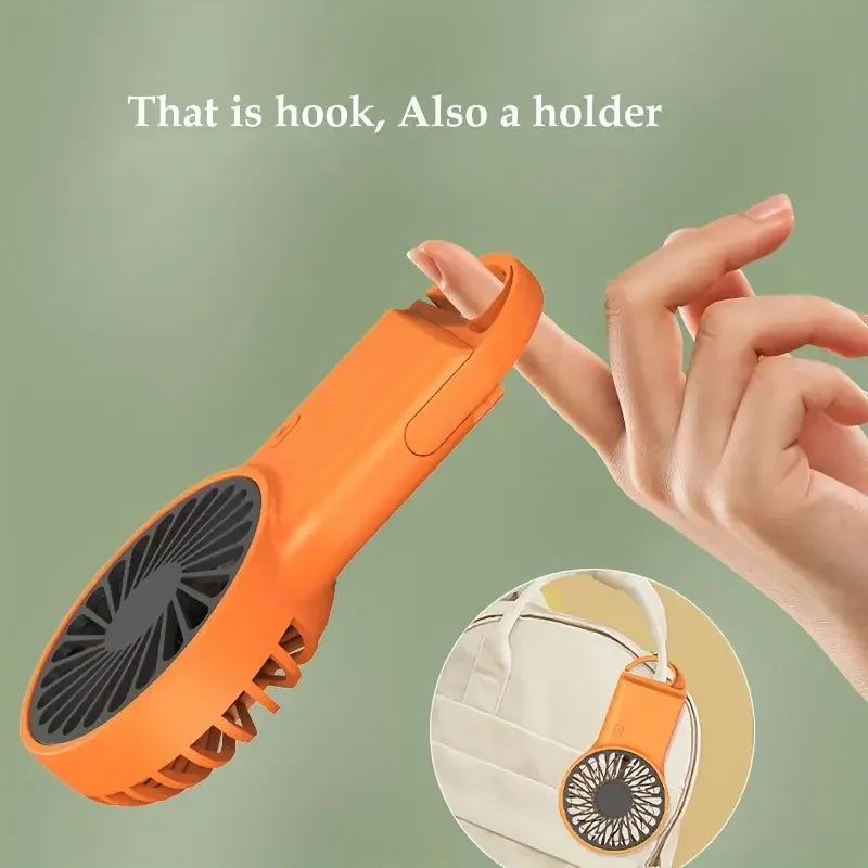 Ventilador portátil plegable y compacto. Fácil de guardar en bolso o mochila, ligero para llevar a cualquier parte.