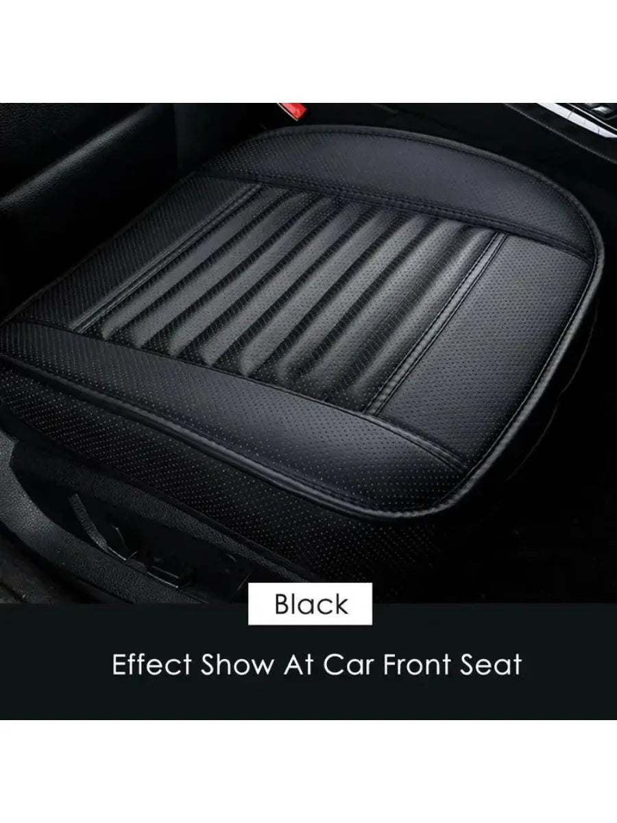 Accesorios coche: Funda protectora de asiento universal, material transpirable PU látex, con base antideslizante. Fácil instalación.