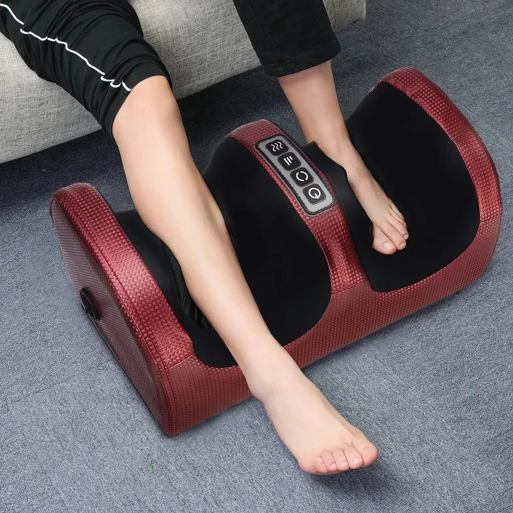 Masajeador Shiatsu eléctrico para pies y piernas con calor para alivio y relajación.