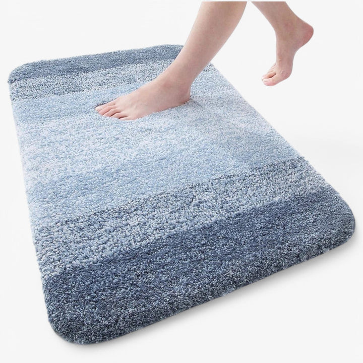 Alfombrilla de microfibra suave para baño, súper absorbente y lavable. Añade confort y estilo a la decoración del hogar.