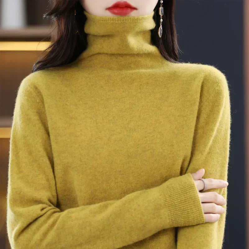 Suéter anti-pilling, cómodo y duradero para la moda femenina contemporánea.