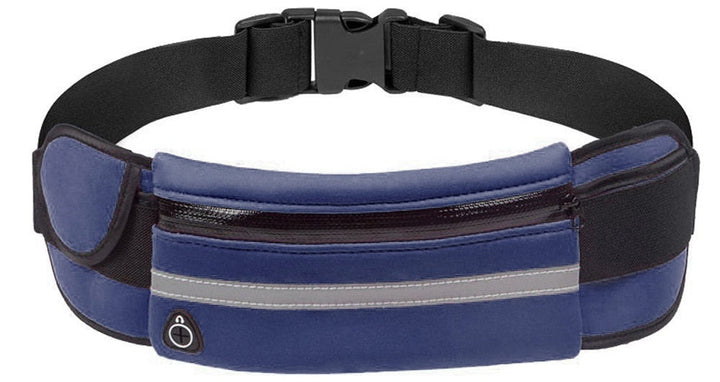 Accesorio de deporte: bolsa de cintura impermeable y ajustable para corredores activos.