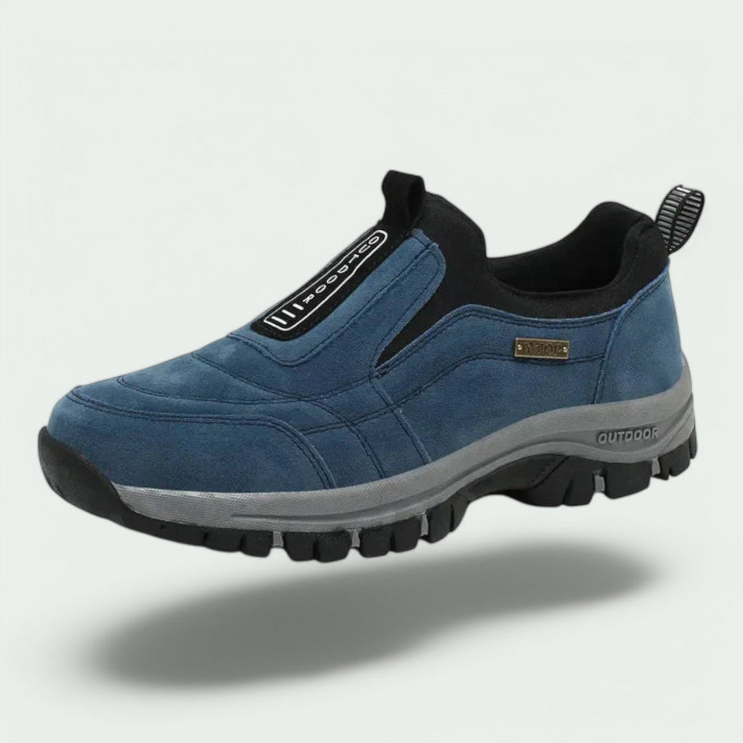 Zapatos de trekking ortopédicos para hombre, comodidad y soporte en senderismo y aventura al aire libre.