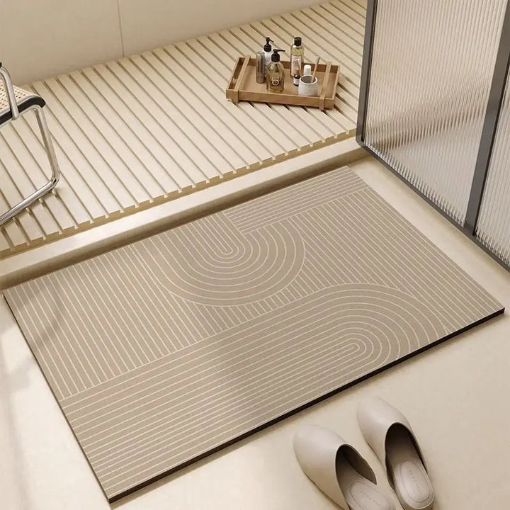 Alfombrilla de entrada de diatomita, secado rápido, antideslizante. Ideal para mantener la limpieza en el hogar.