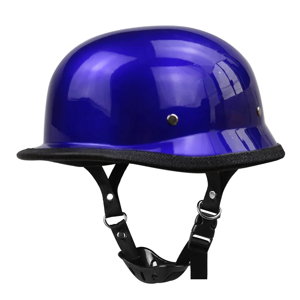 Casco vintage alemán para moto, homologación DOT ECE, máxima protección ligera.