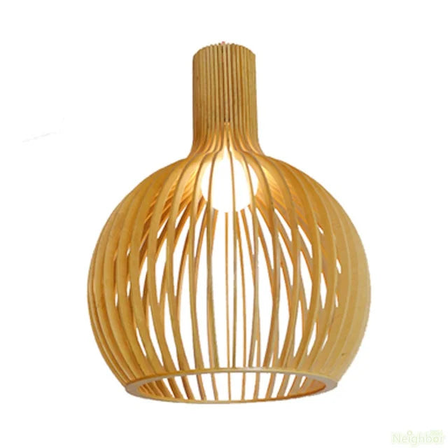 Lámpara colgante decorativa de madera, ambiente rústico moderno para tu hogar.