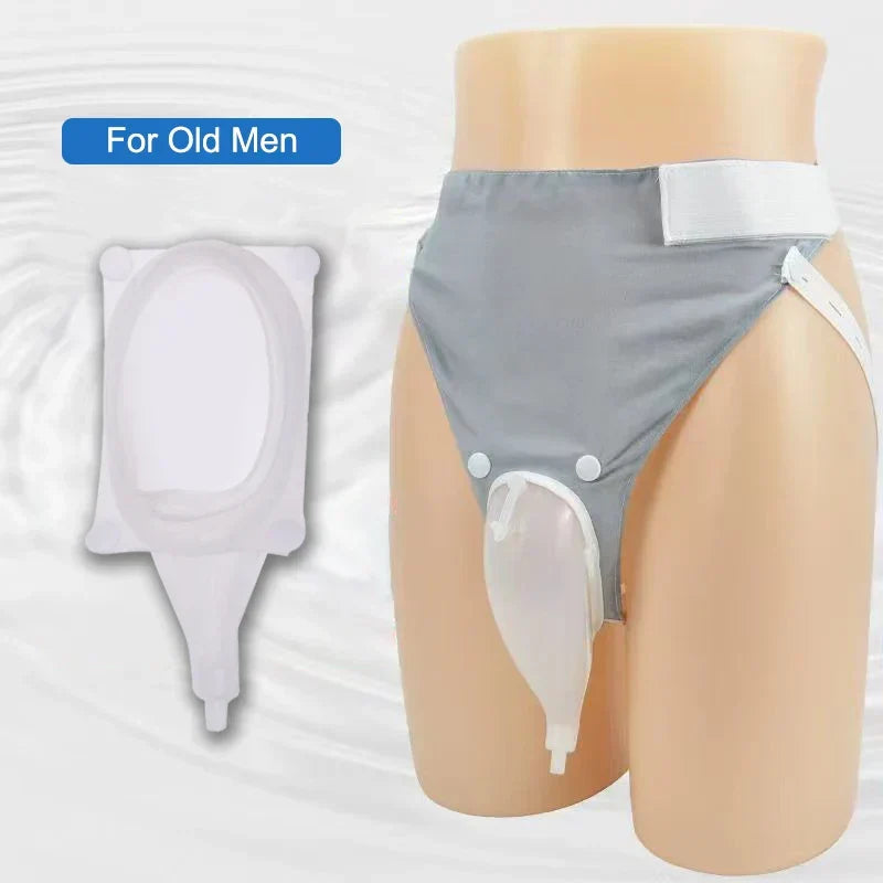 Colector de incontinencia de silicona, solución confortable para vida activa del adulto.