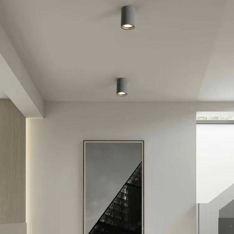 Lámpara de techo Elara GU10 gris, iluminación LED de diseño moderno y discreto para cualquier espacio.
