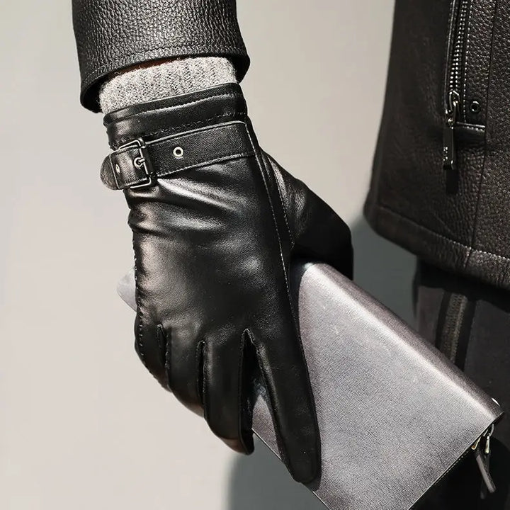 Guantes de invierno masculinos: cálidos, táctiles, elegantes y ajustables para combatir el frío con estilo.