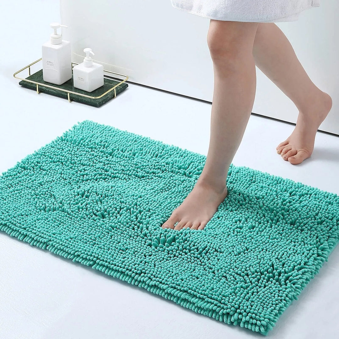 Estilosa alfombra de baño, absorbente y antideslizante. Mejora la decoración de tu hogar o entrada.