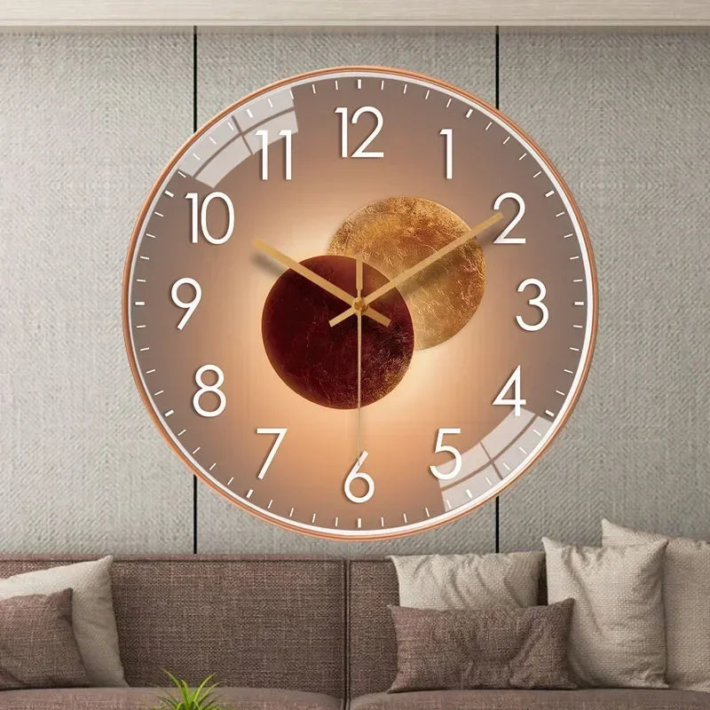 Reloj de pared clásico y silencioso para salón, hogar u oficina, sin tictac. Ideal para decoración.
