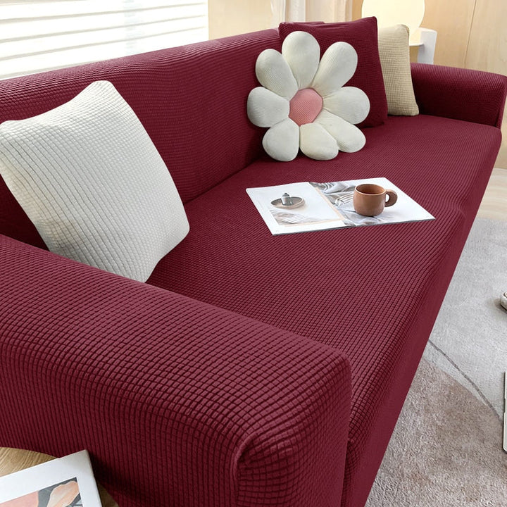 Funda de sofá protectora elástica. Mantiene tus muebles seguros, ideal para la sala de estar.