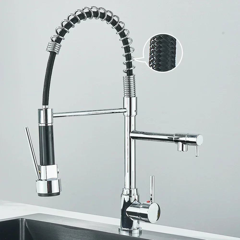 Grifo cocina níquel cepillado monomando, ideal para cocinas modernas.