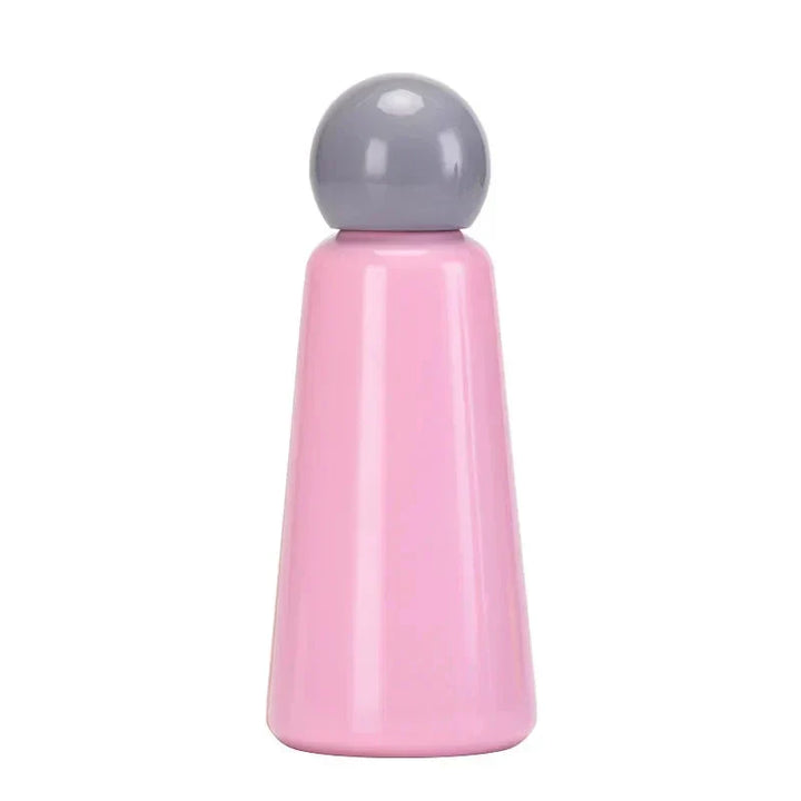 Botella térmica bicolor de acero, perfecta para cocina y deporte, promueve la hidratación constante.